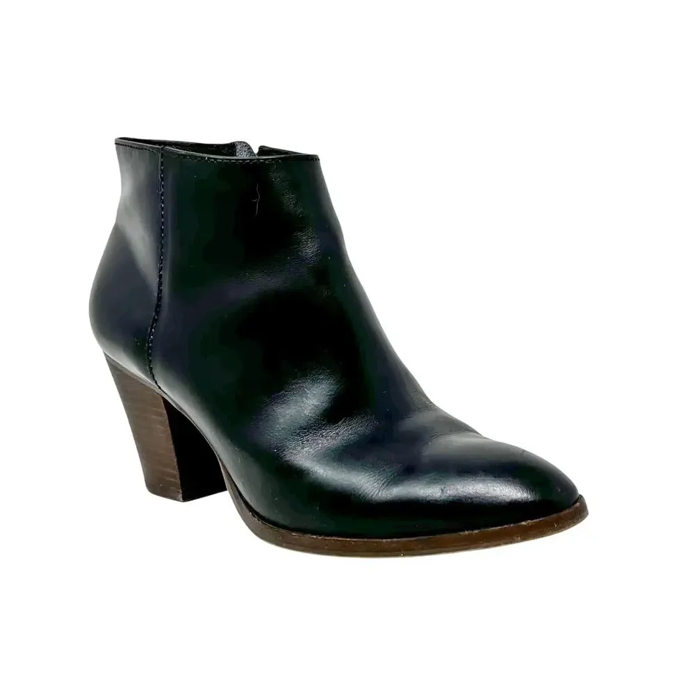 J.Crew Laine Ankle Boots size 7.5 Black Leather